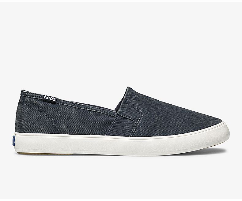 Keds Women's Clipper Washed Solids Navy Slip On Shoes - UT0638479